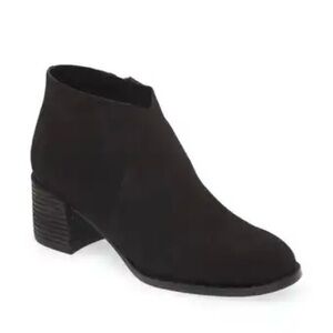Eileen Fisher Melrose Black Suede Ankle Boots new in box